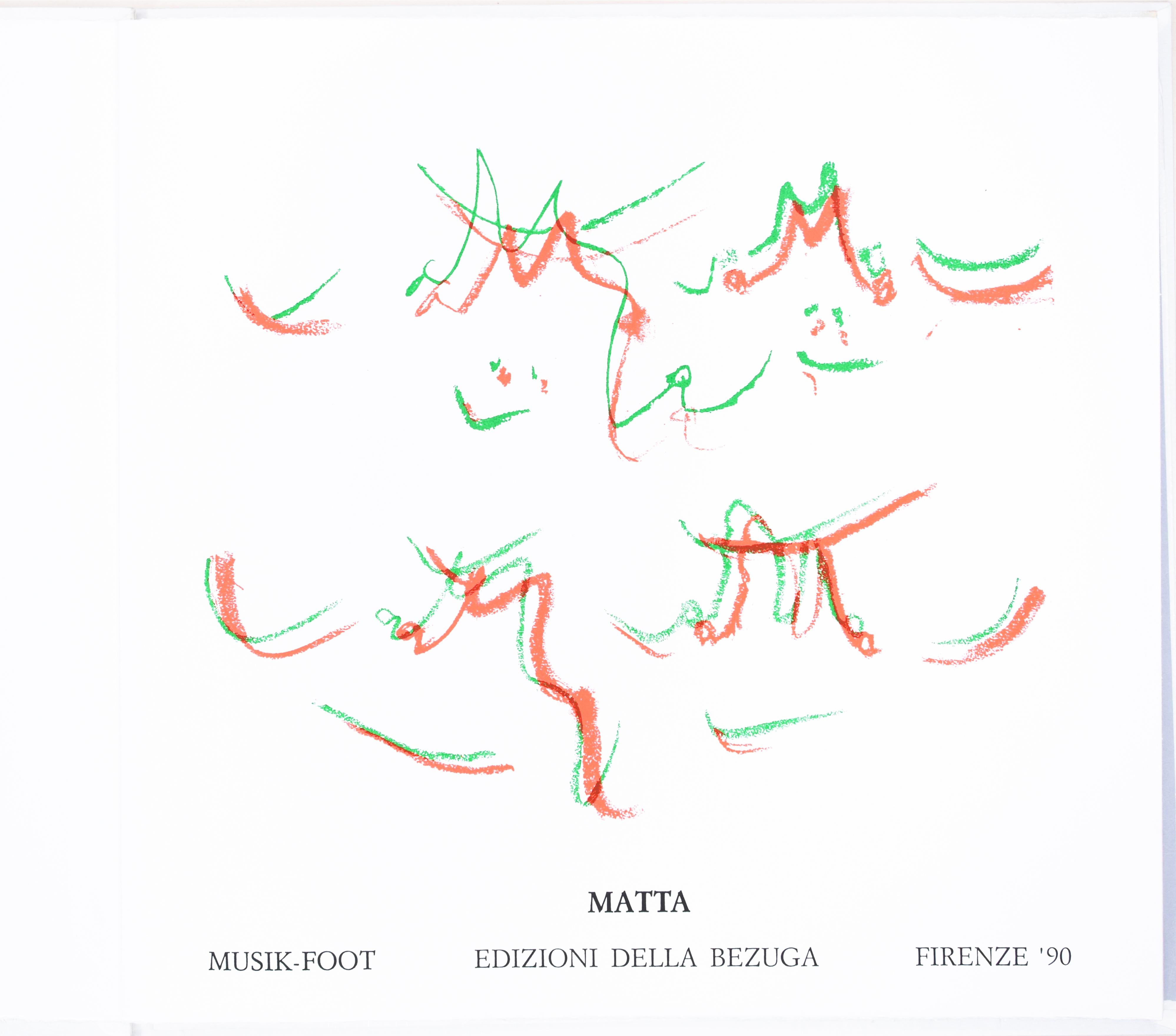 Roberto Matta - Musik Foot - Art Book with 8 Original Screenprints by R.S.  Matta - 1990 For Sale at 1stDibs