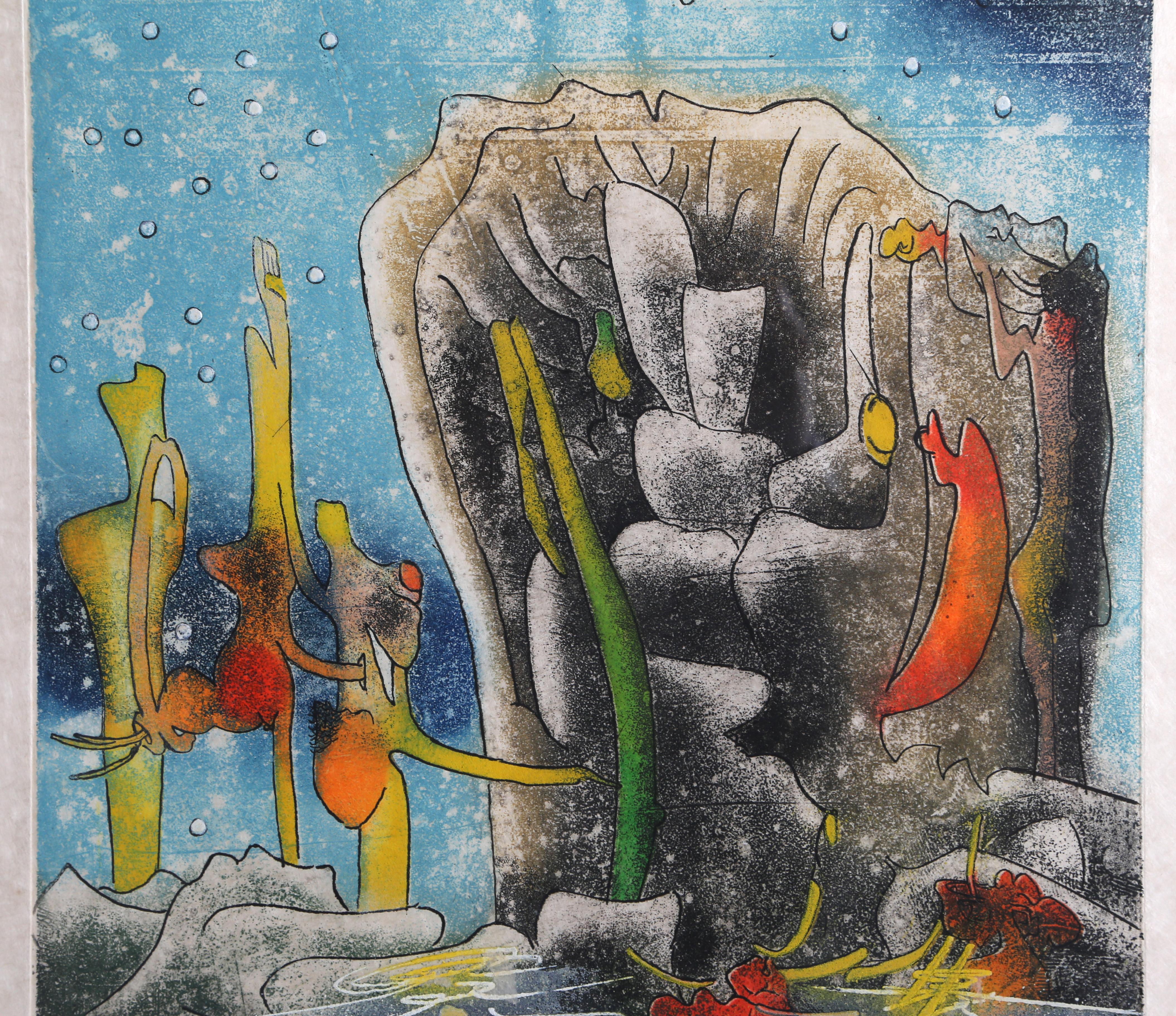 Nymphee, Surrealist Etching by Roberto Matta For Sale 2