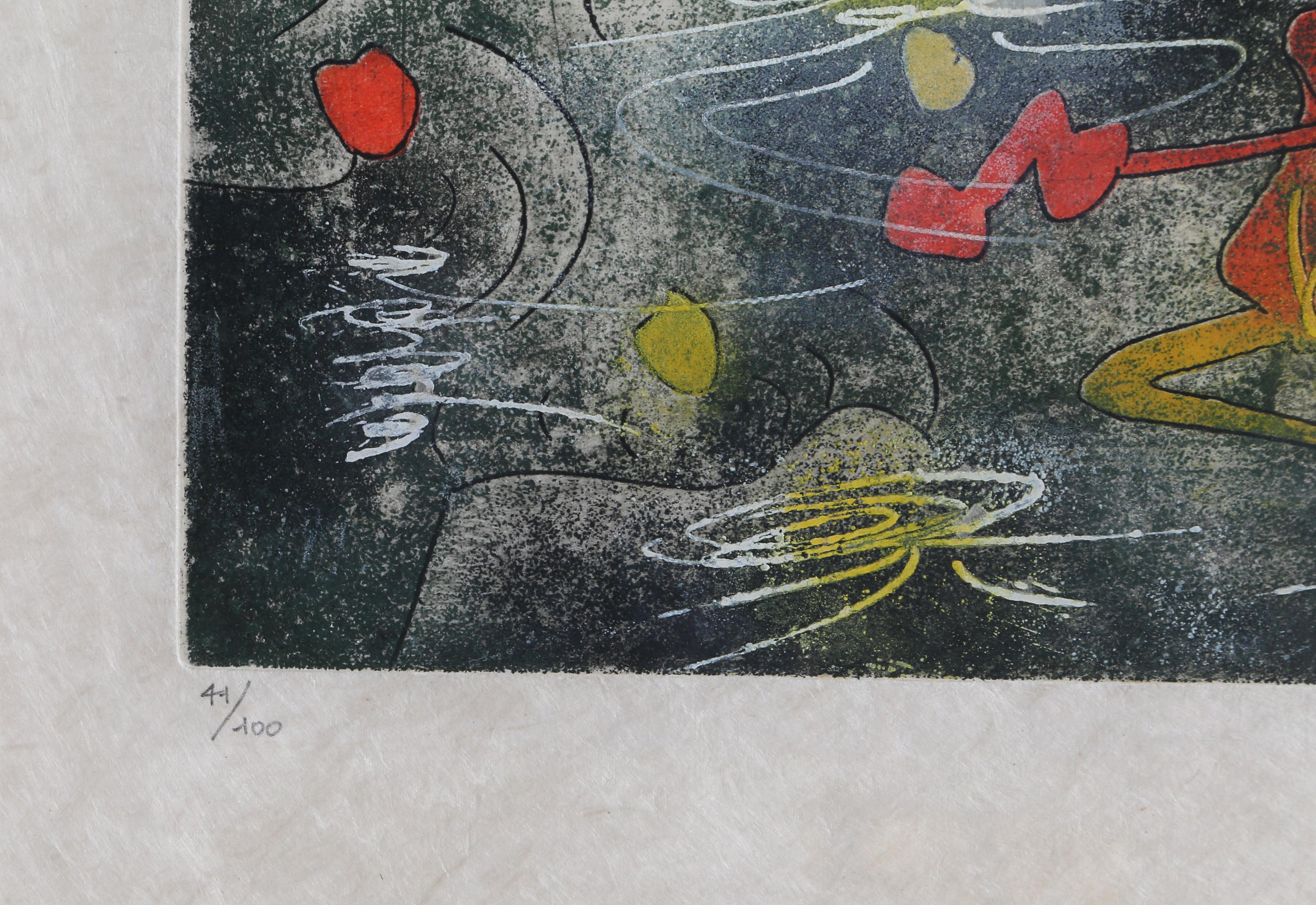 Nymphee, Surrealist Etching by Roberto Matta For Sale 3