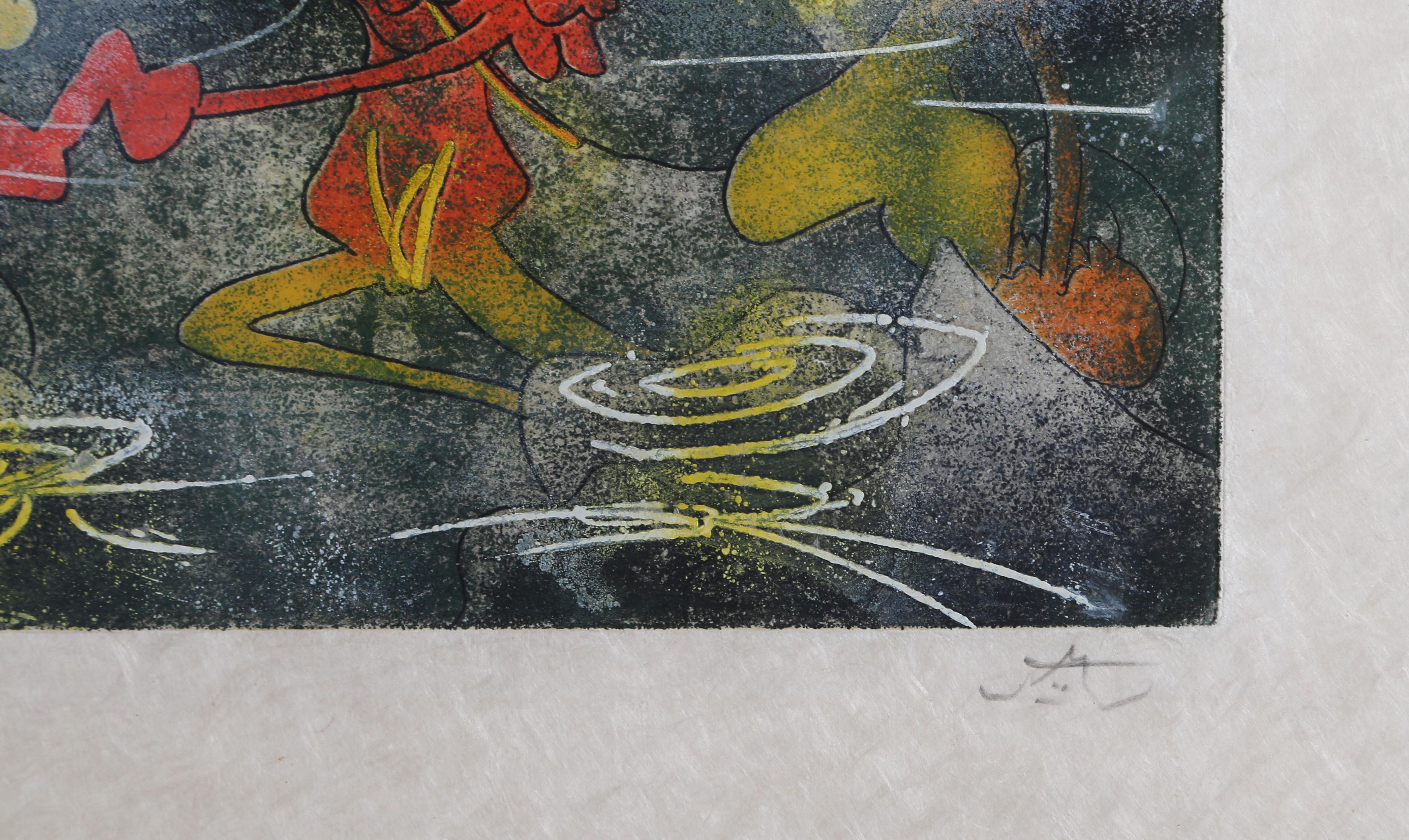 Nymphee, Surrealist Etching by Roberto Matta For Sale 4