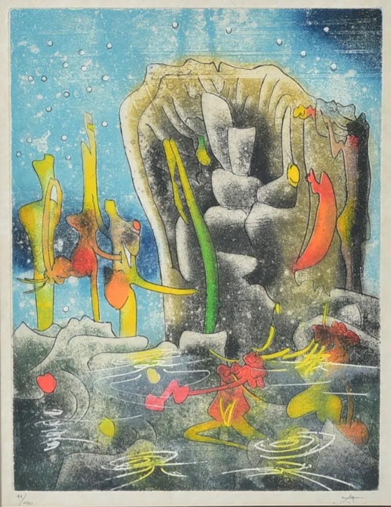Nymphee, Surrealist Etching by Roberto Matta For Sale 1