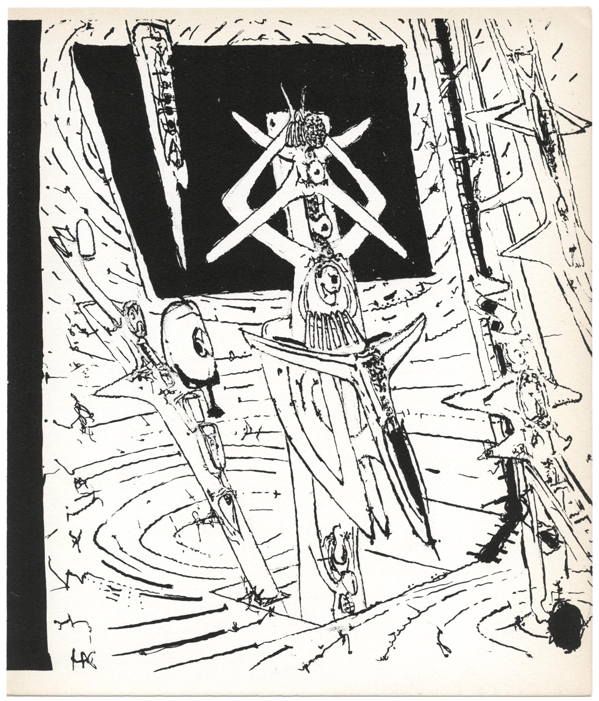 litografia originale - Print di Roberto Matta
