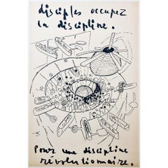 Poster originale di Roberto Matta - Maggio 68 : I discepoli occupano la disciplina