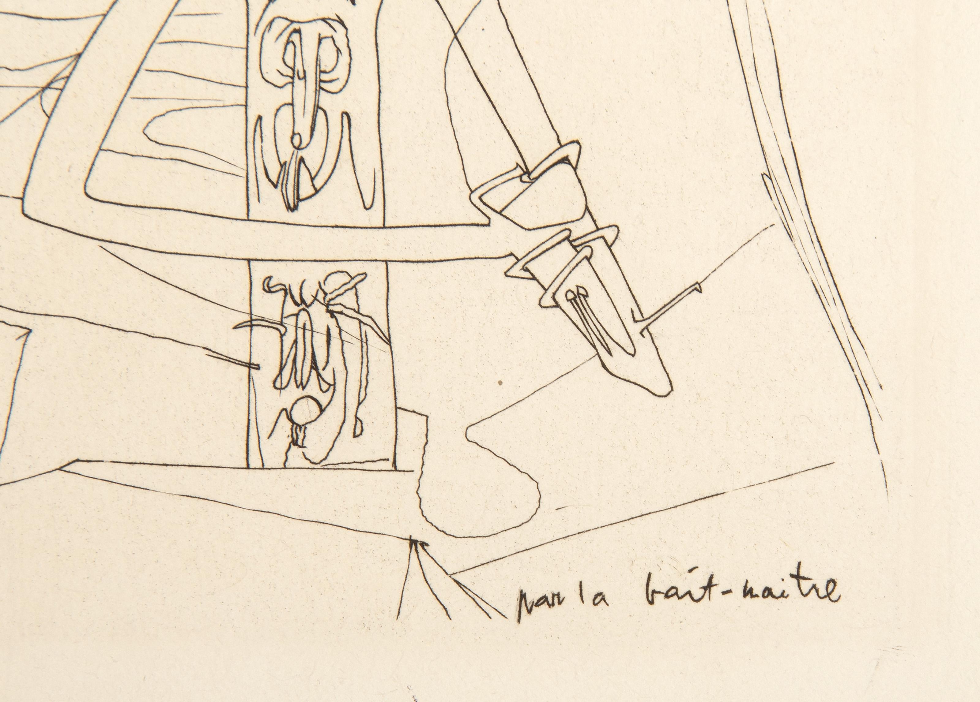 Par La Bait Naitre, aguafuerte surrealista de Roberto Matta en venta 1