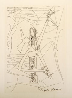 Par La Bait Naitre, aguafuerte surrealista de Roberto Matta