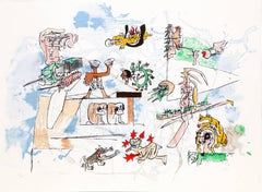 Porol-Vua, Signed Surrealist Lithograph by Roberto Matta