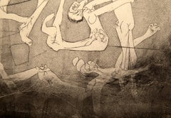 Raising A Glass, Surrealist Etching by Roberto Matta