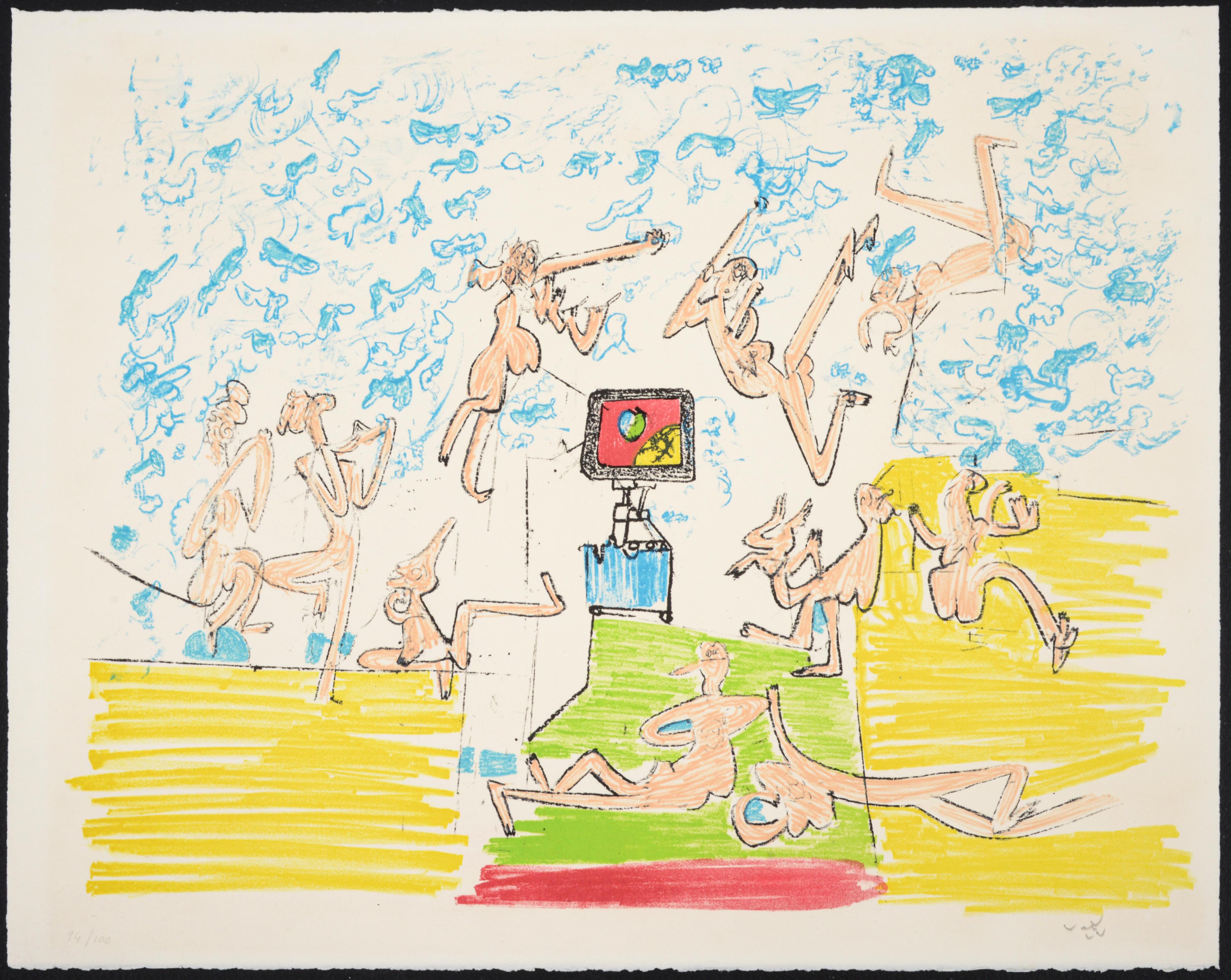 Roberto Matta FOG GOG MAGOG PLANCHE 6 Litografia in vendita 1