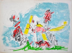 ROBERTO MATTA Hecatomb of the Bulls 1971 Master Artist Original Print H-Signed