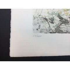 Roberto Matta - Les Oh! Tomobiles - Hand-Signed Etching & Aquatint, 1972