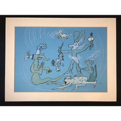 Roberto Matta - Resumen de Iguana - Hand-Signed Lithography, 1983