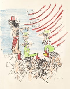 Sans Titre, Modern Lithograph by Roberto Matta