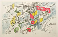 Un Pourquoi Final - Original Lithograph by Roberto Matta 