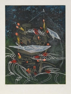 Untitled 6 from Hom
mere V - N
ous Portfolio, Aquatint Etching by Roberto Matta