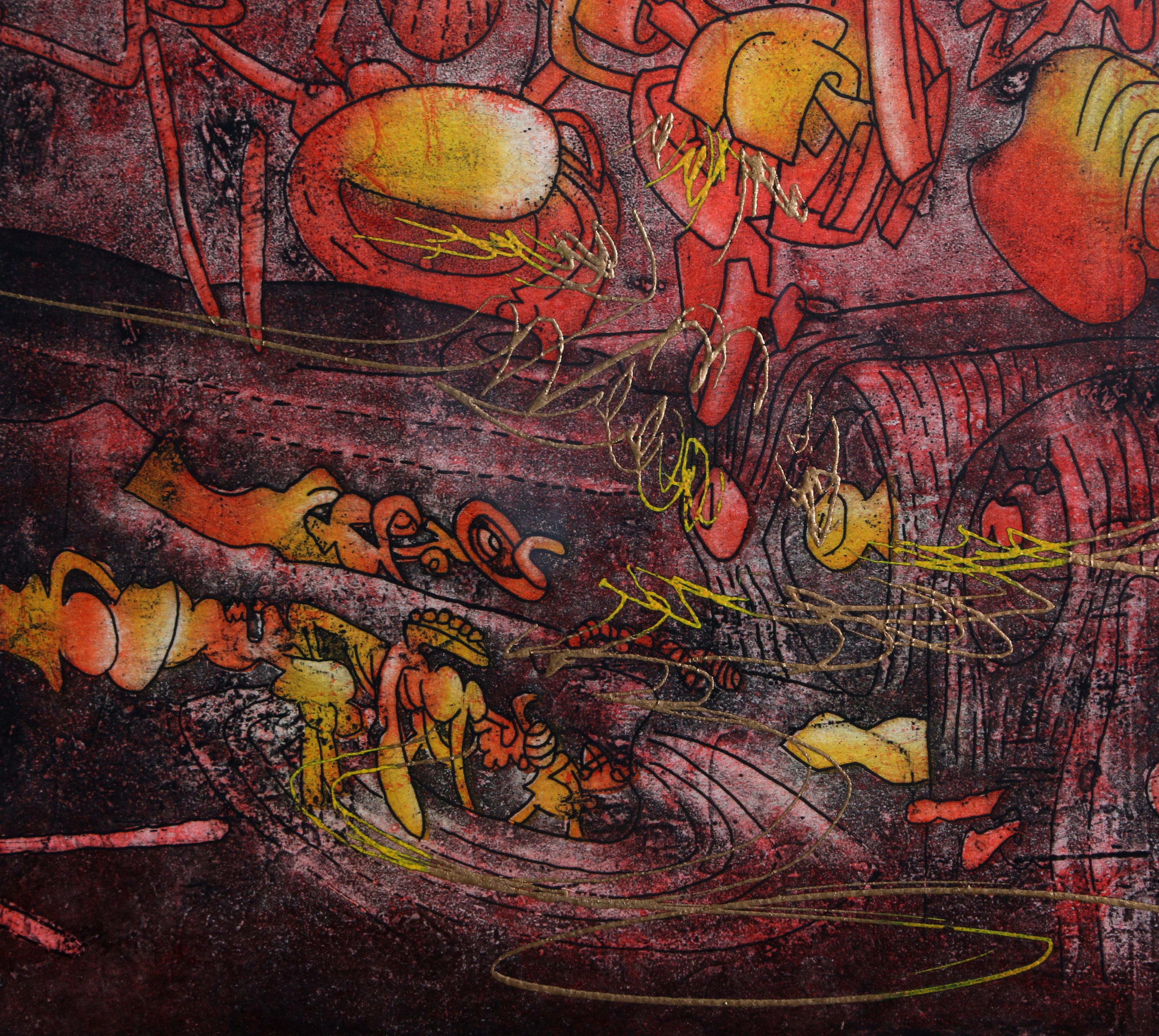 Untitled 8 from Hom'mere V - N'ous Portfolio - Print by Roberto Matta