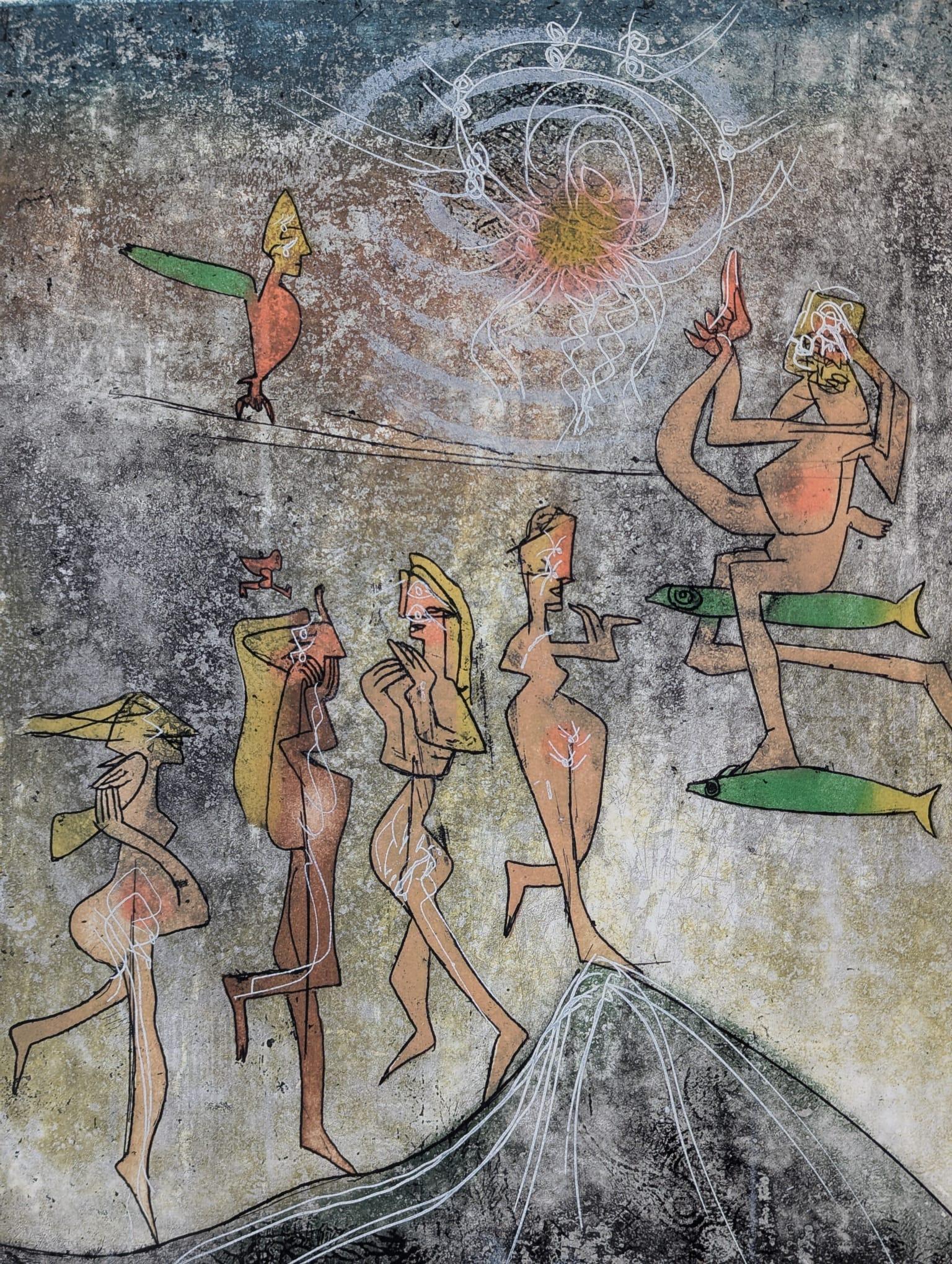 Unbenannt (Schwarz), Abstract Print, von Roberto Matta