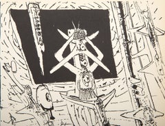 Untitled from Le Surrealisme en 1947, Surrealist Lithograph by Roberto Matta