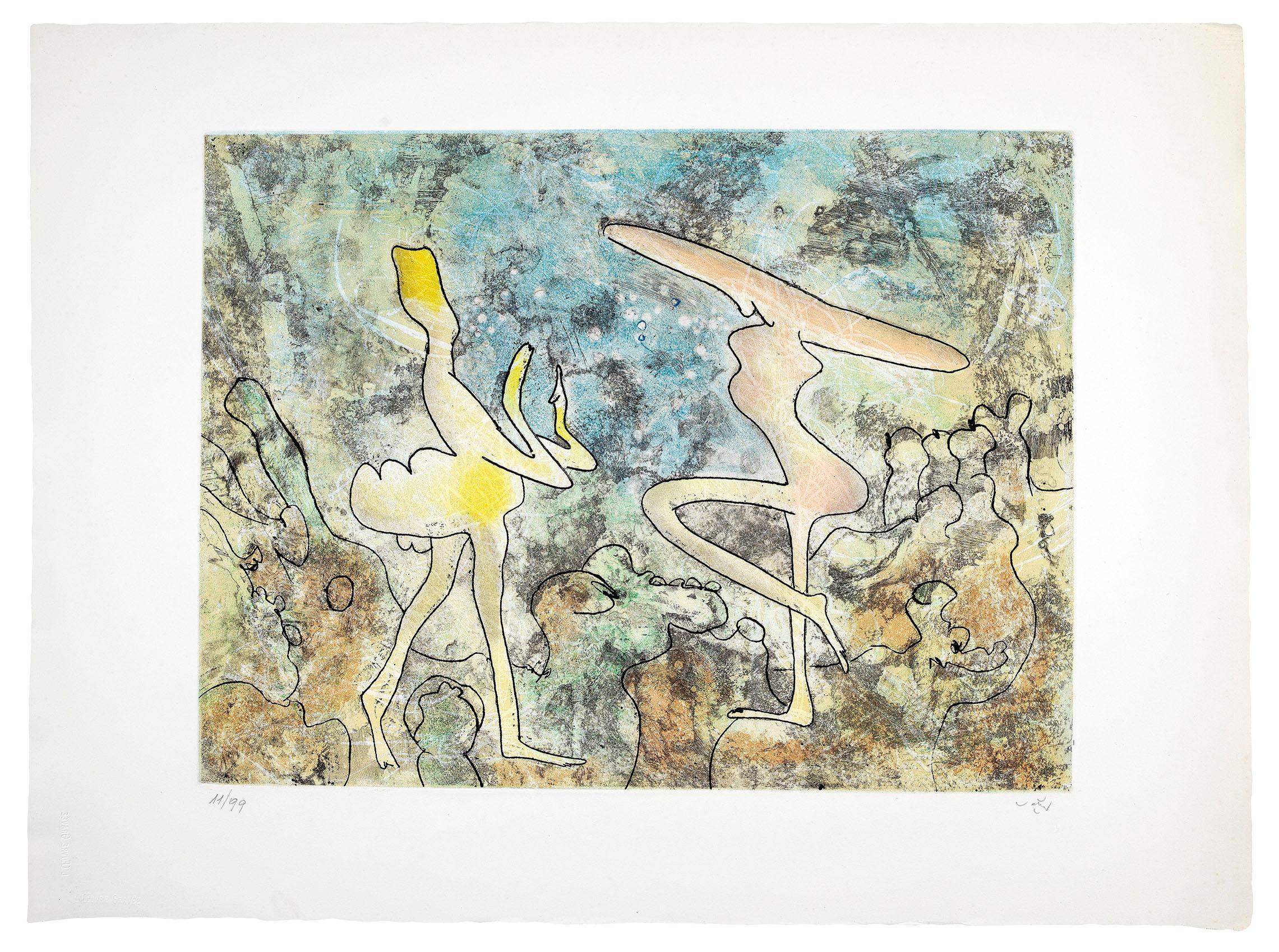 Roberto Matta Figurative Print - Viens Voir