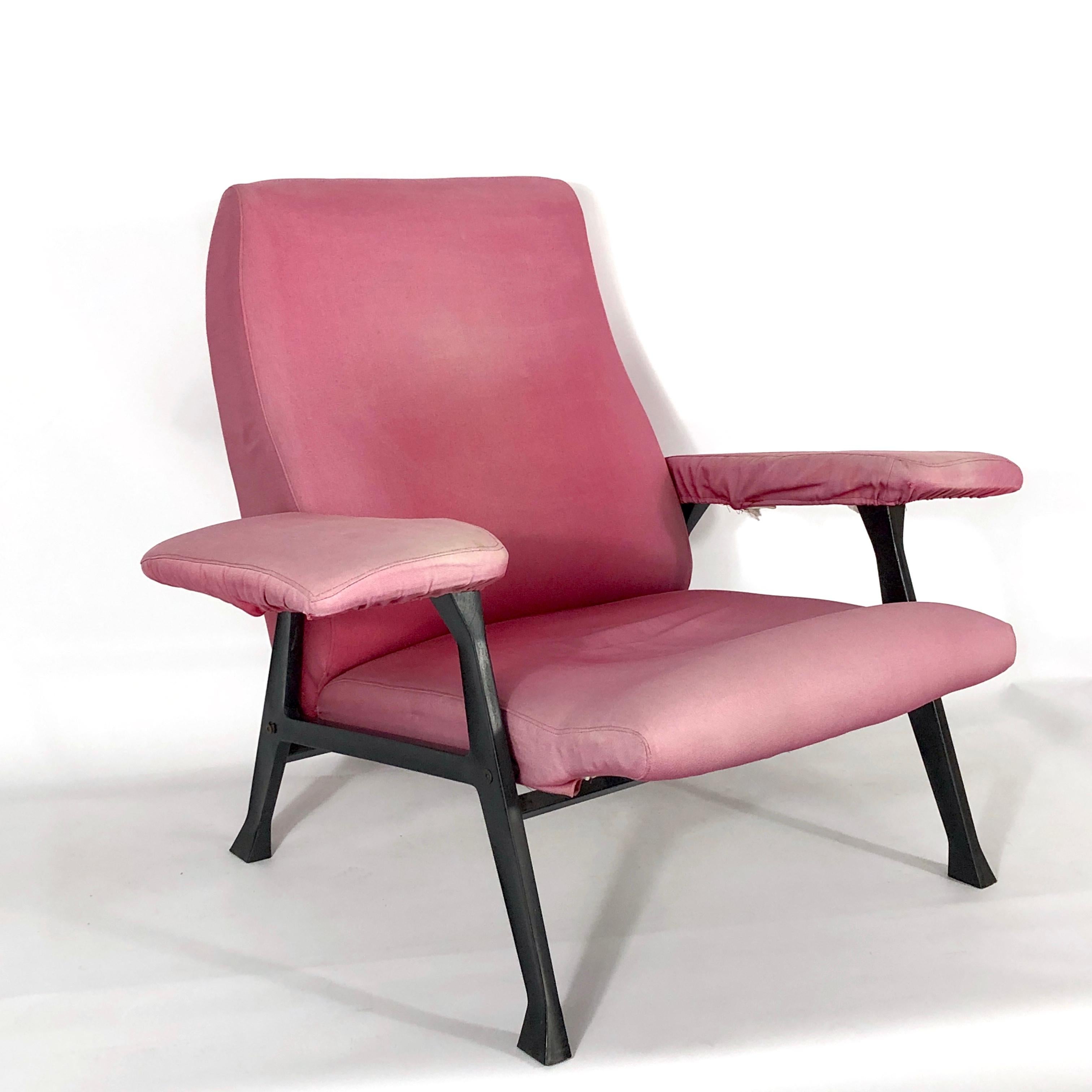 Roberto Menghi, fauteuil de salle 1ère édition par Arflex, années 1950 3