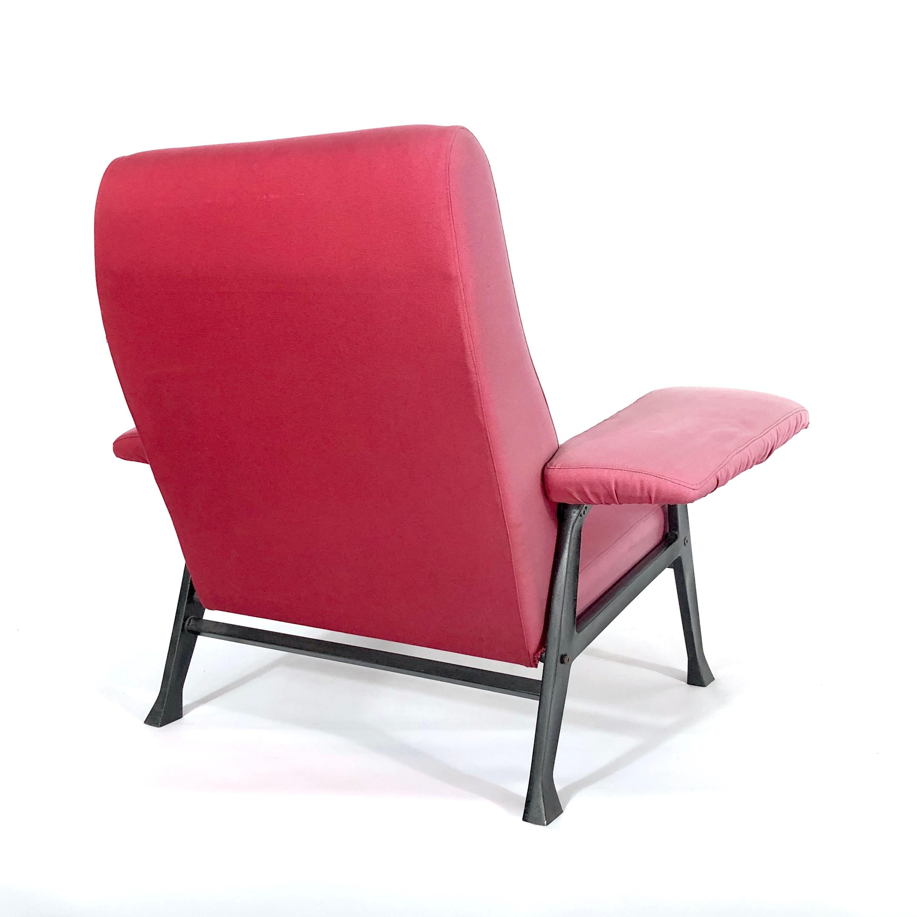 Roberto Menghi, fauteuil de salle 1ère édition par Arflex, années 1950 7