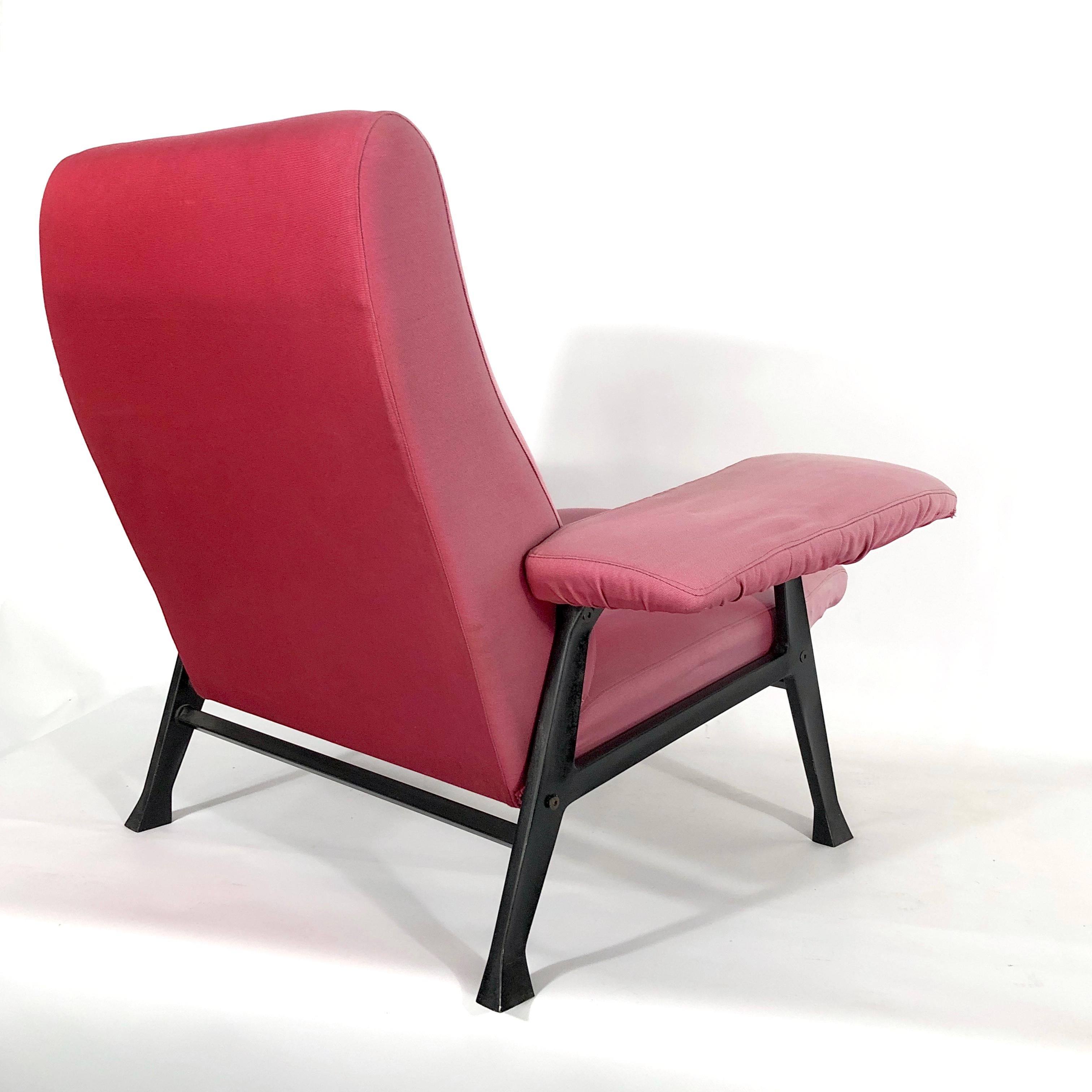 Roberto Menghi, fauteuil de salle 1ère édition par Arflex, années 1950 8