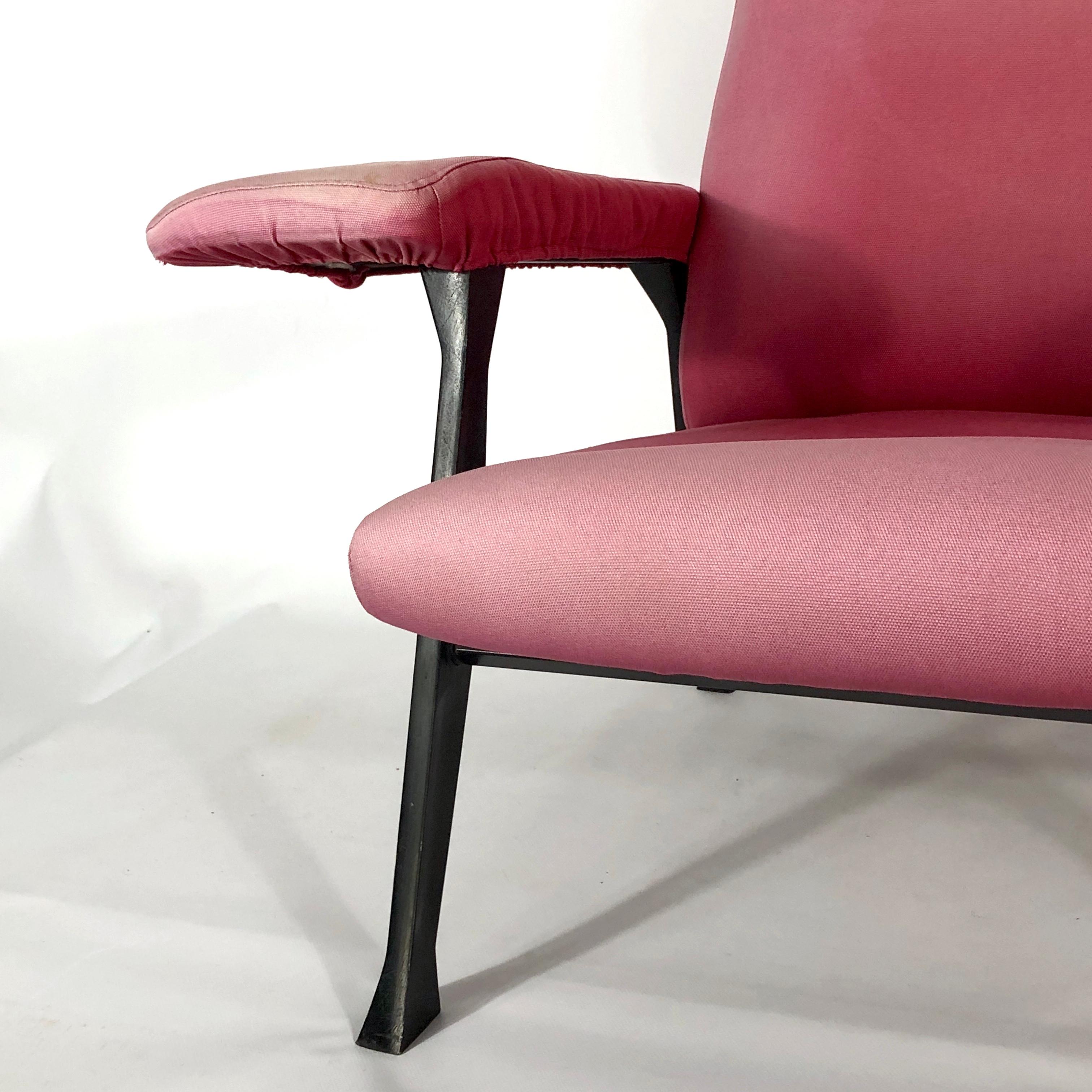 Mid-Century Modern Roberto Menghi, fauteuil de salle 1ère édition par Arflex, années 1950