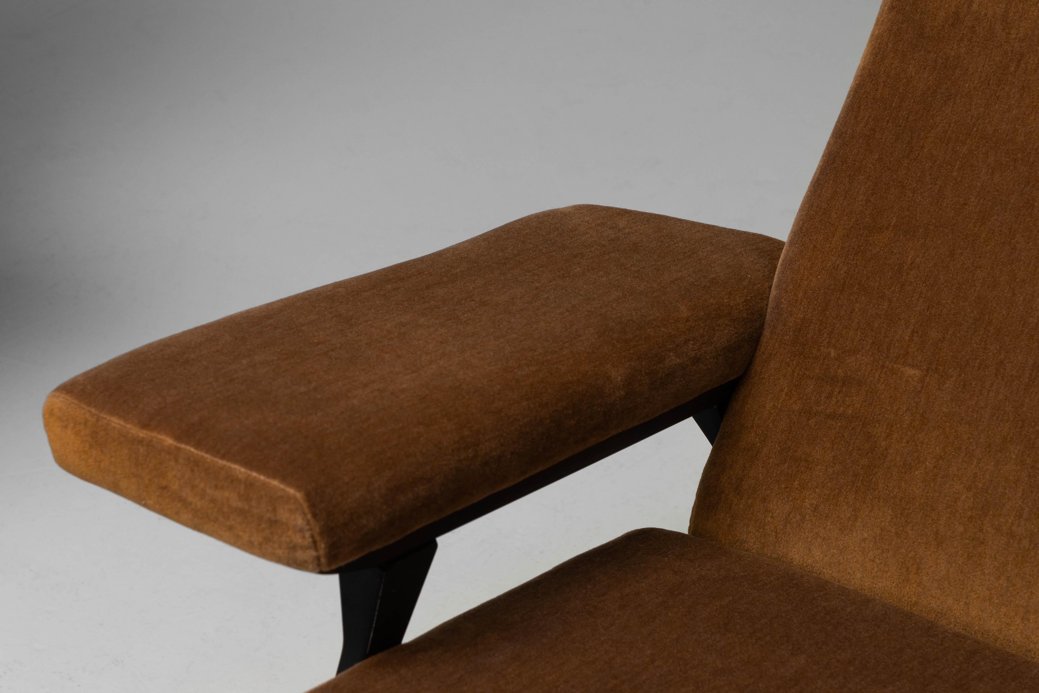 Alluminio Roberto Menghi Hall sedie lounge Arflex Italia 1958 in vendita