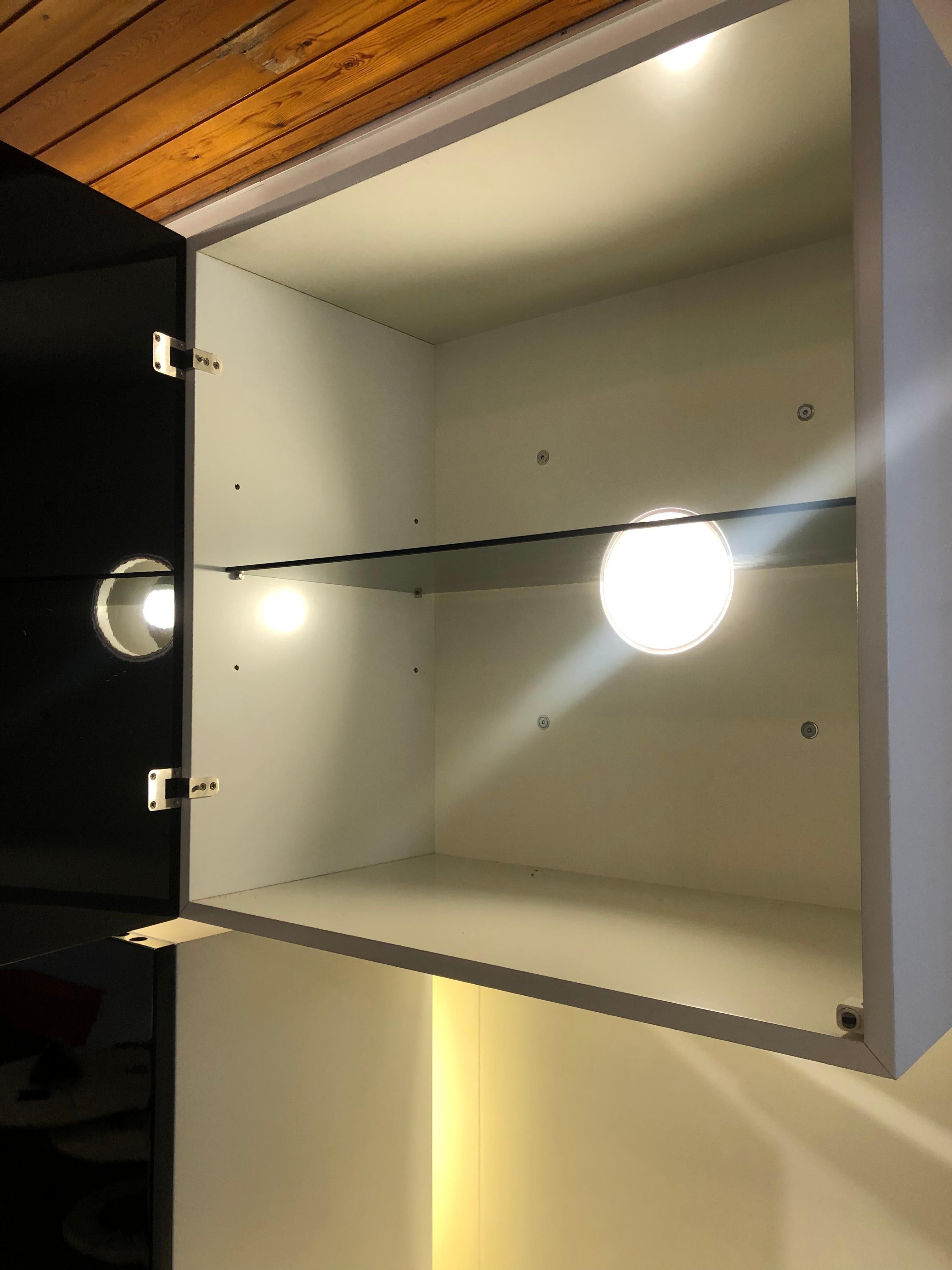 Roberto Monsani for Acerbis Illuminated Wall Unit For Sale 5