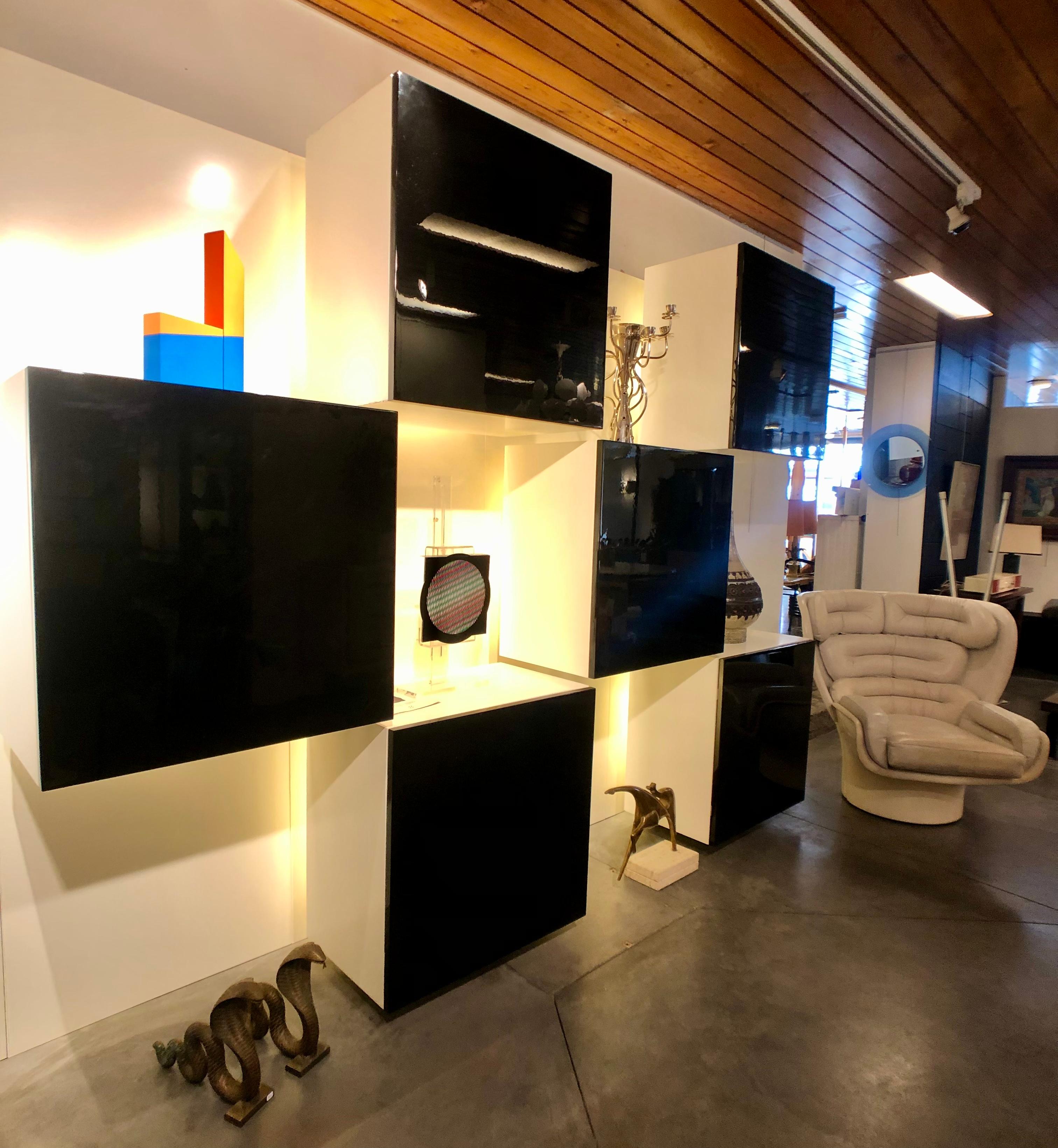 Roberto Monsani for Acerbis Illuminated Wall Unit 6