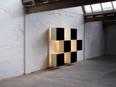 Roberto Monsani for Acerbis Large Postmodern Illuminated Wall Unit