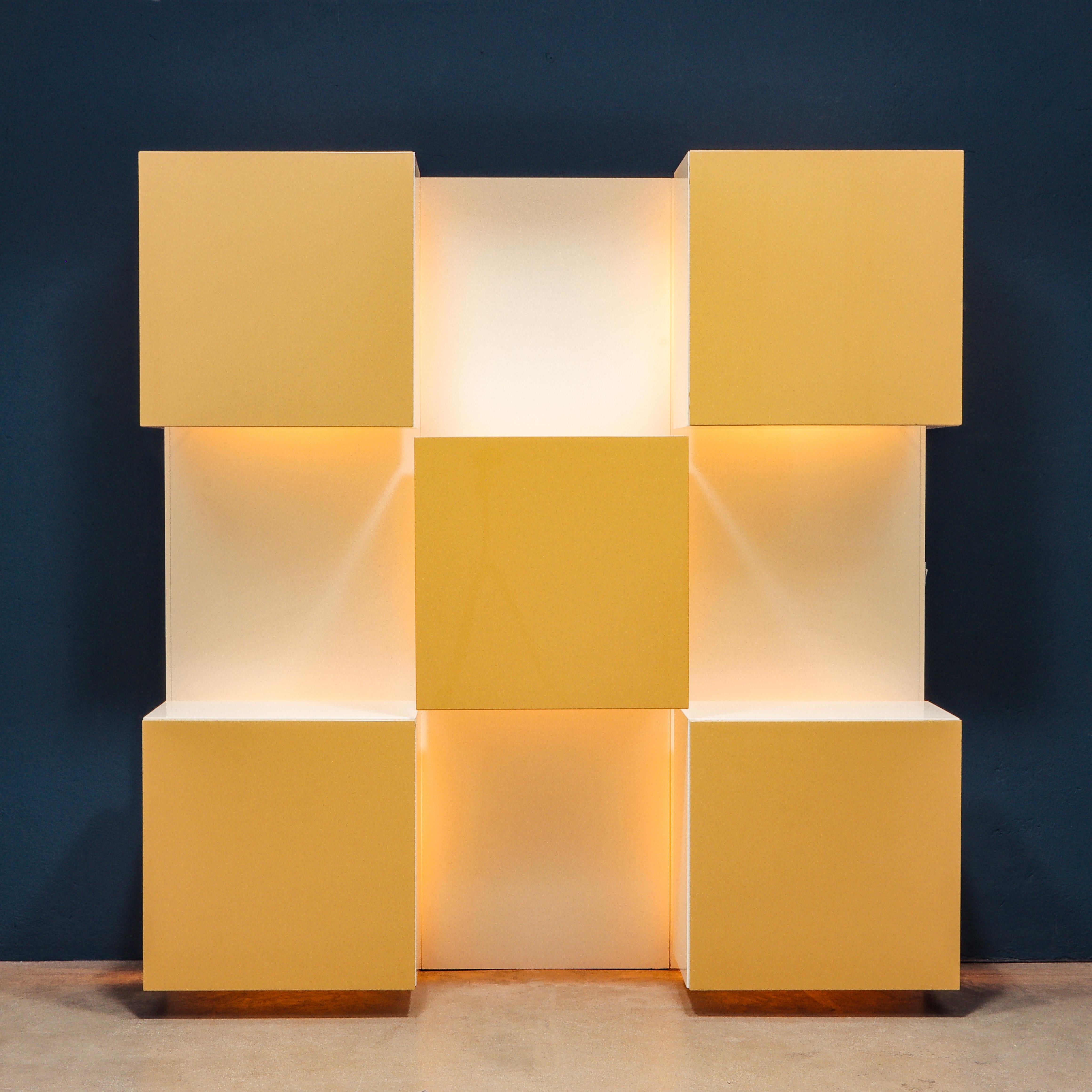 'Life' modular wall system designed by Roberto Monsani and produced by Acerbis in the 1980s.