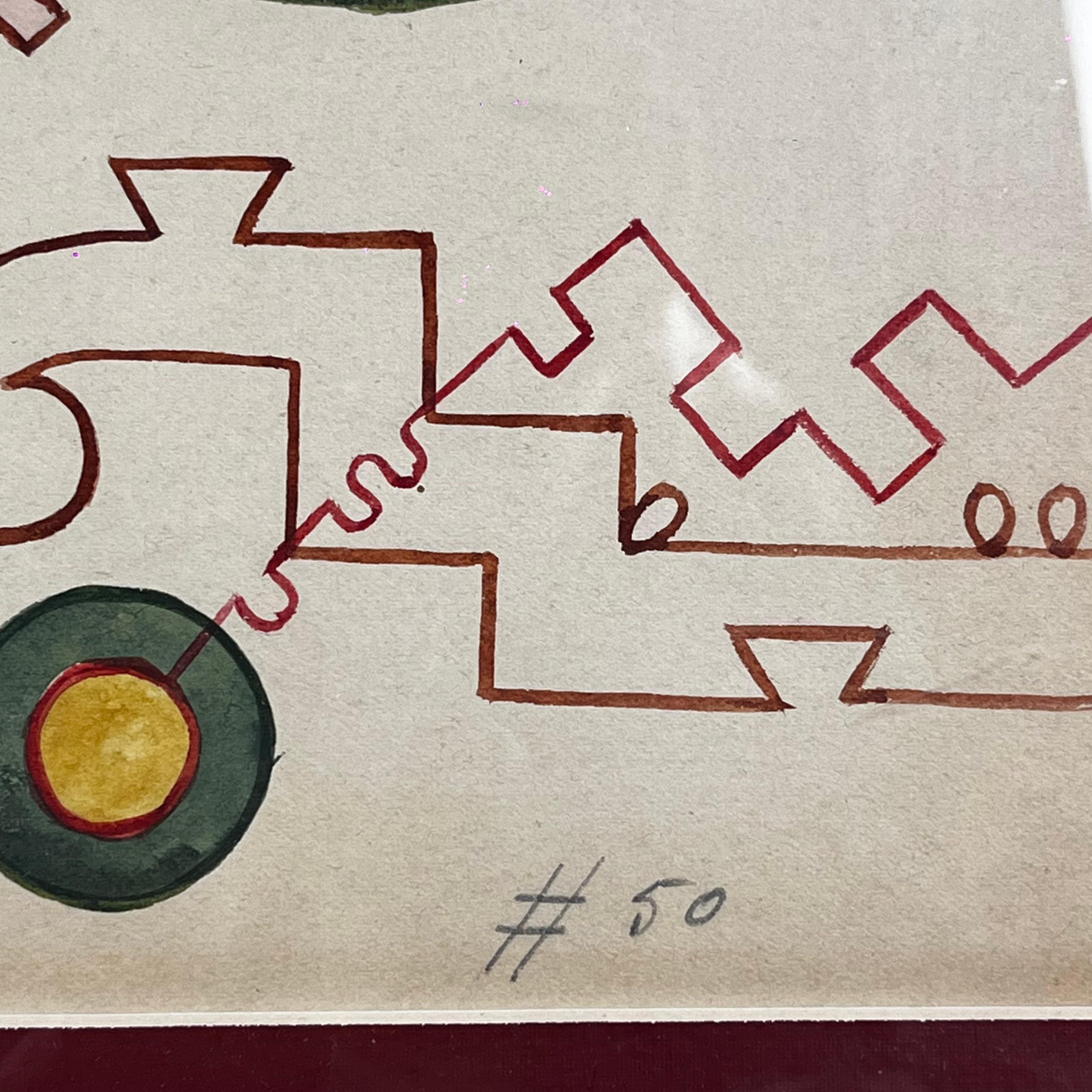 Roberto Montenegro Messicano Ca. 1950 Set di 2 disegni a tecnica mista su carta in vendita 3