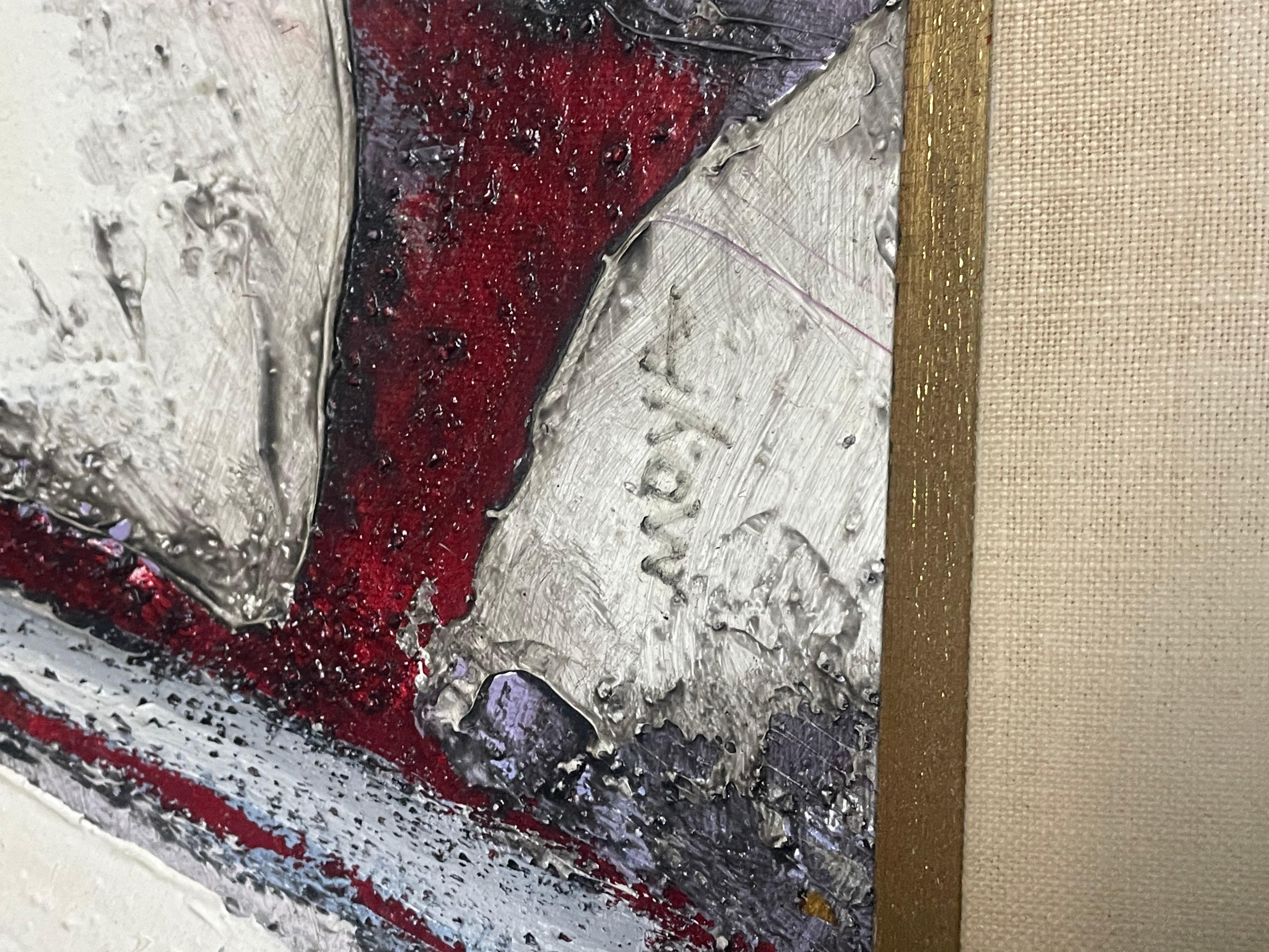 Questo è un dipinto originale di Roberto moya firmato. Le condizioni sono buone, la stuoia presenta alcune macchie. La cornice misura 46x34
