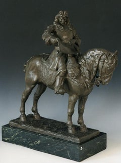 Prince Eugene of Savoy - Original Sculpture by Roberto Negri - 1900 ca