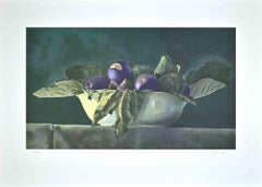 Still Life with Figs-Original Etching and Aquatint by Roberto Neri - 1980s