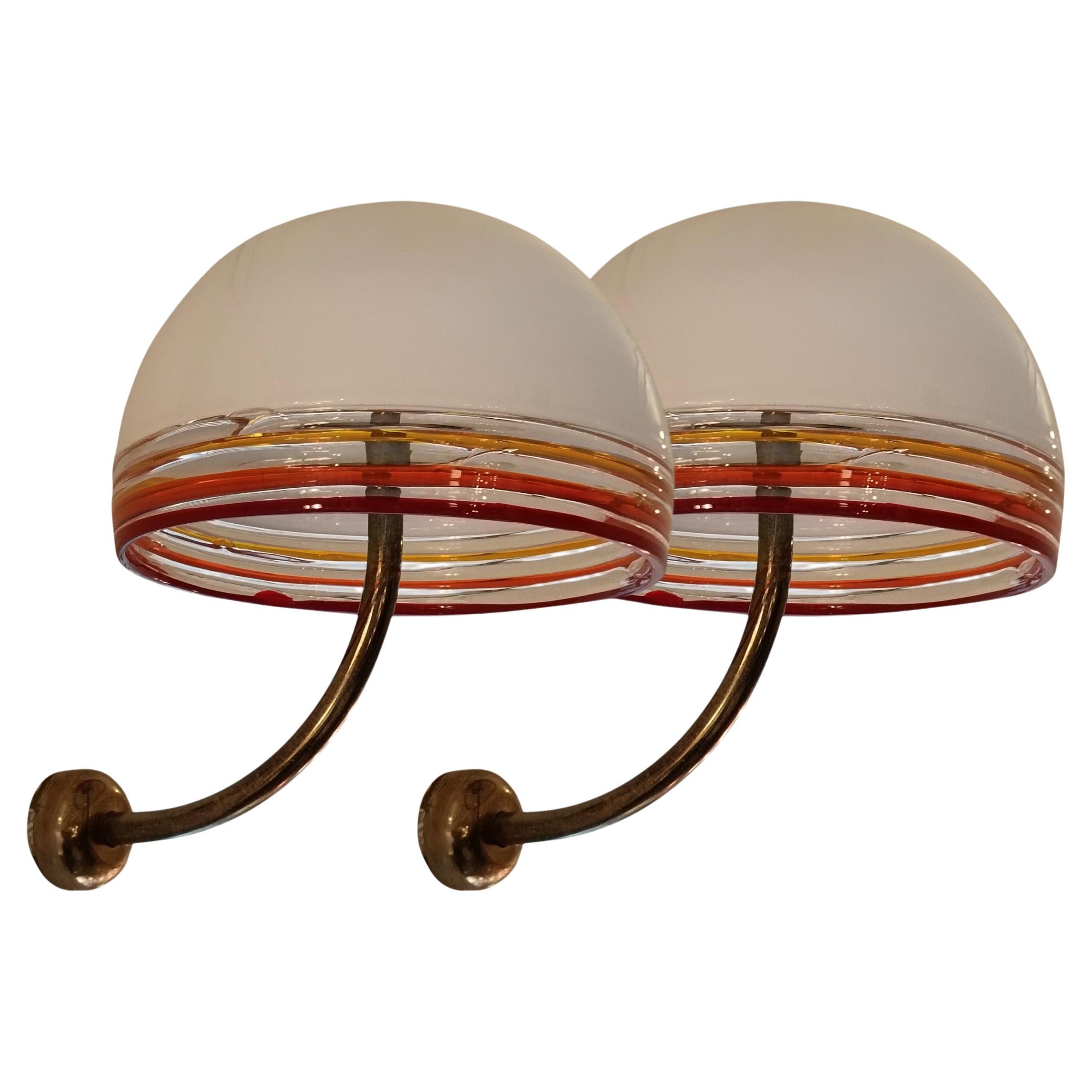 Roberto Pamio e Renato Toso per Leucos Coppia di lampade da Parete "Febo", 1960 For Sale