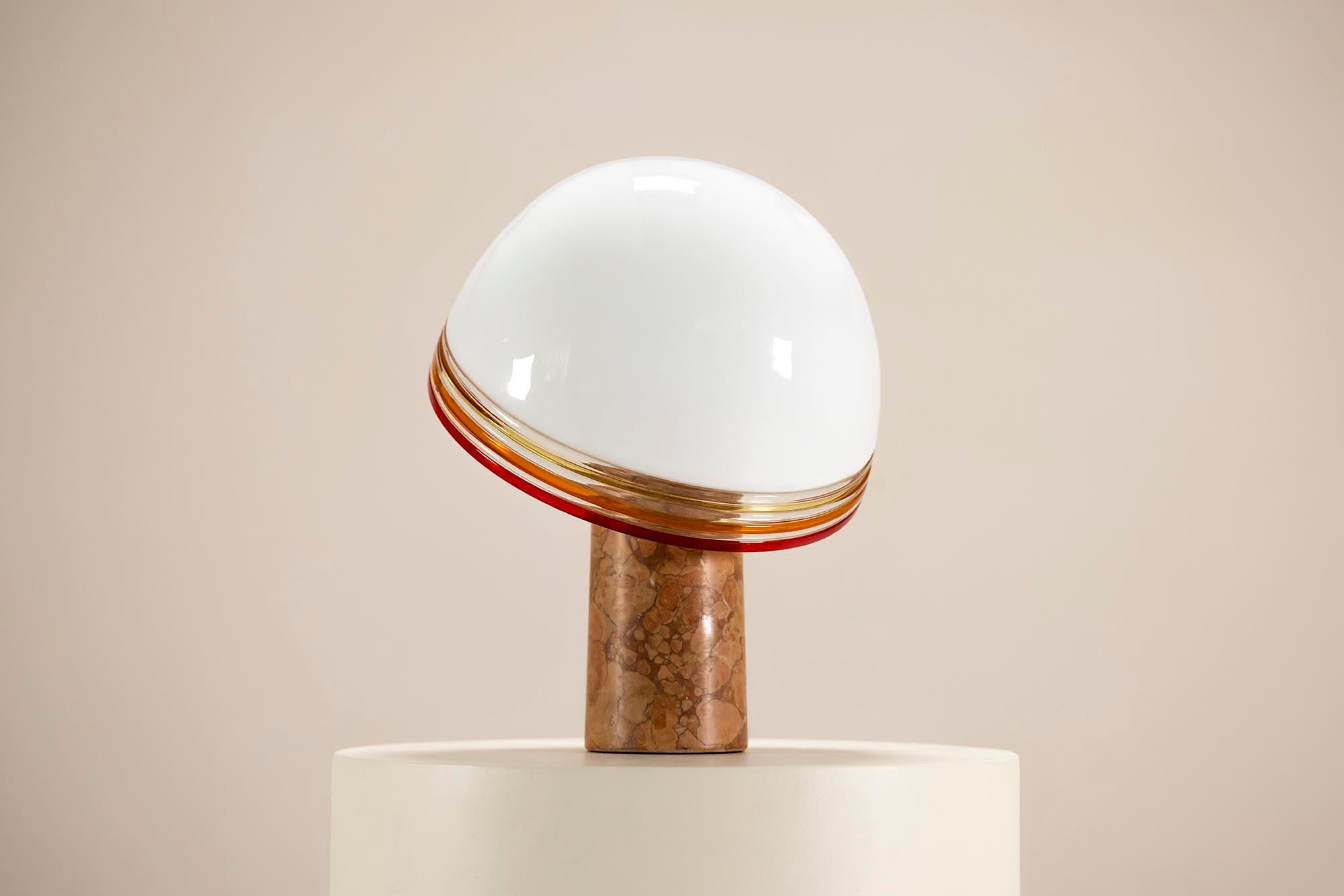 Vetro di Murano Roberto Pamio & Renato Toso 'Febo' Lampada da tavolo per Leucos, Italia 1970s