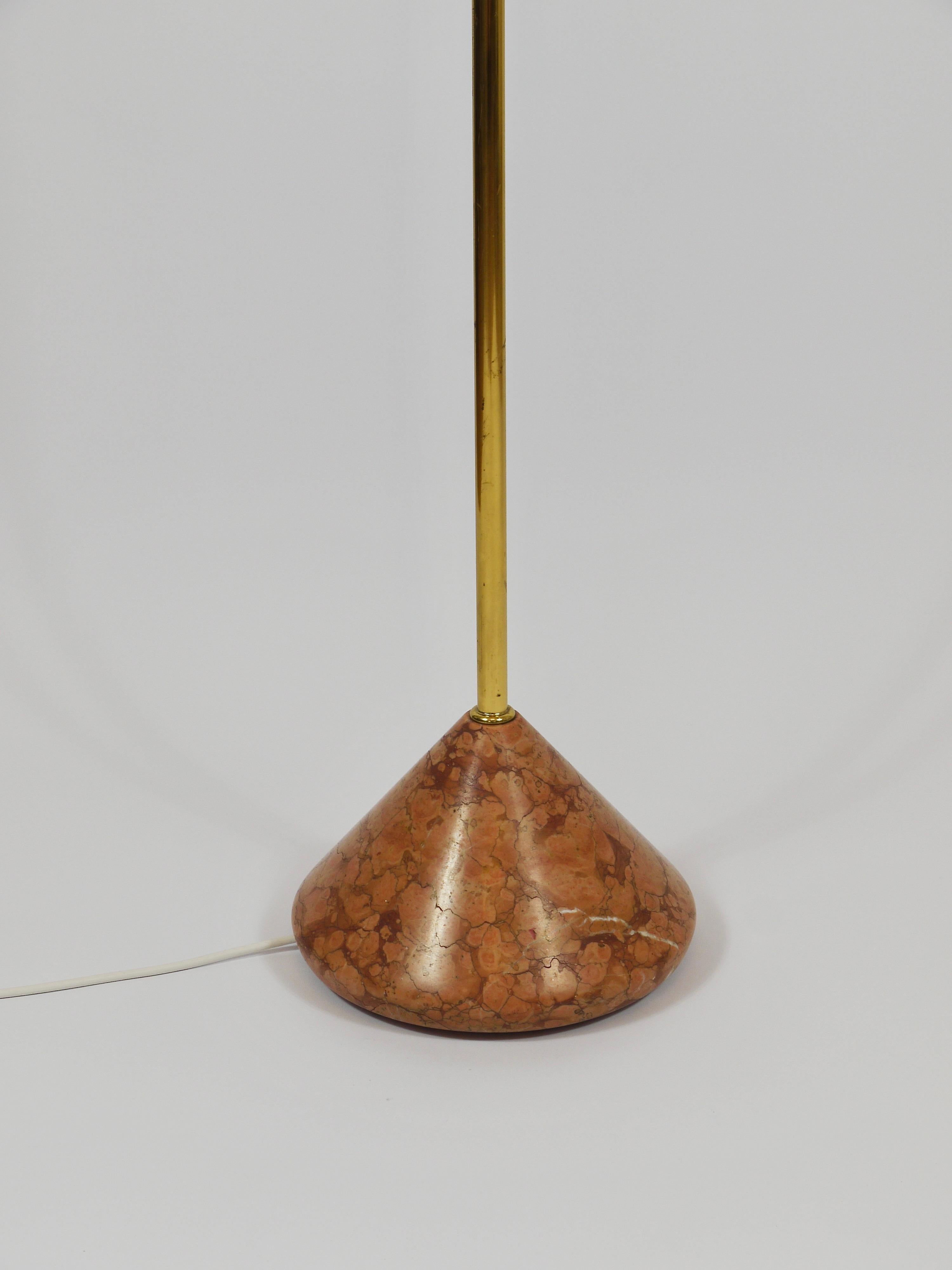 Roberto Pamio Febo Floor Lamp in Marble, Brass & Murano Glass by Leucos Italy For Sale 6
