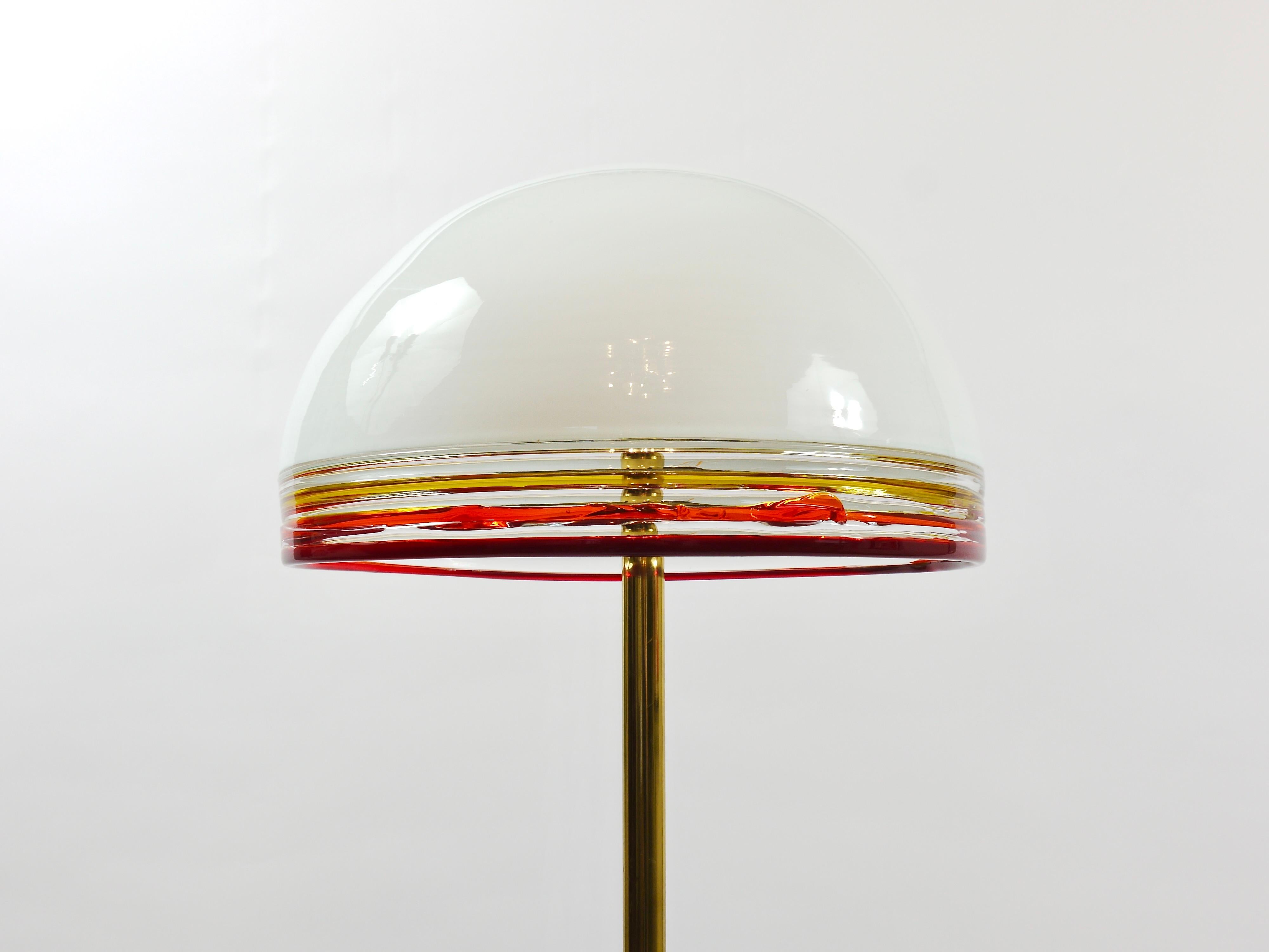 Roberto Pamio Febo Floor Lamp in Marble, Brass & Murano Glass by Leucos Italy For Sale 8