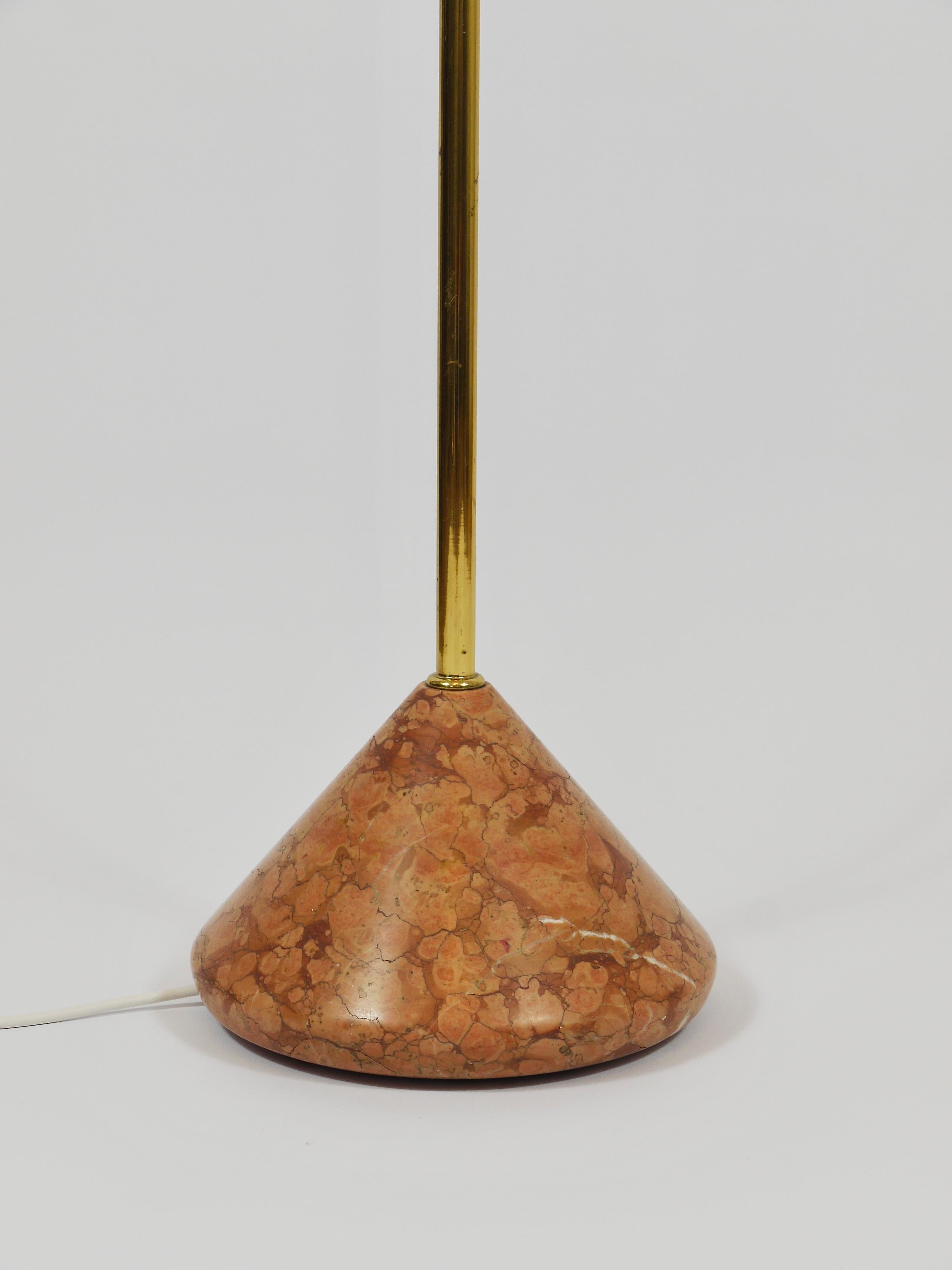 Roberto Pamio Febo Floor Lamp in Marble, Brass & Murano Glass by Leucos Italy For Sale 9