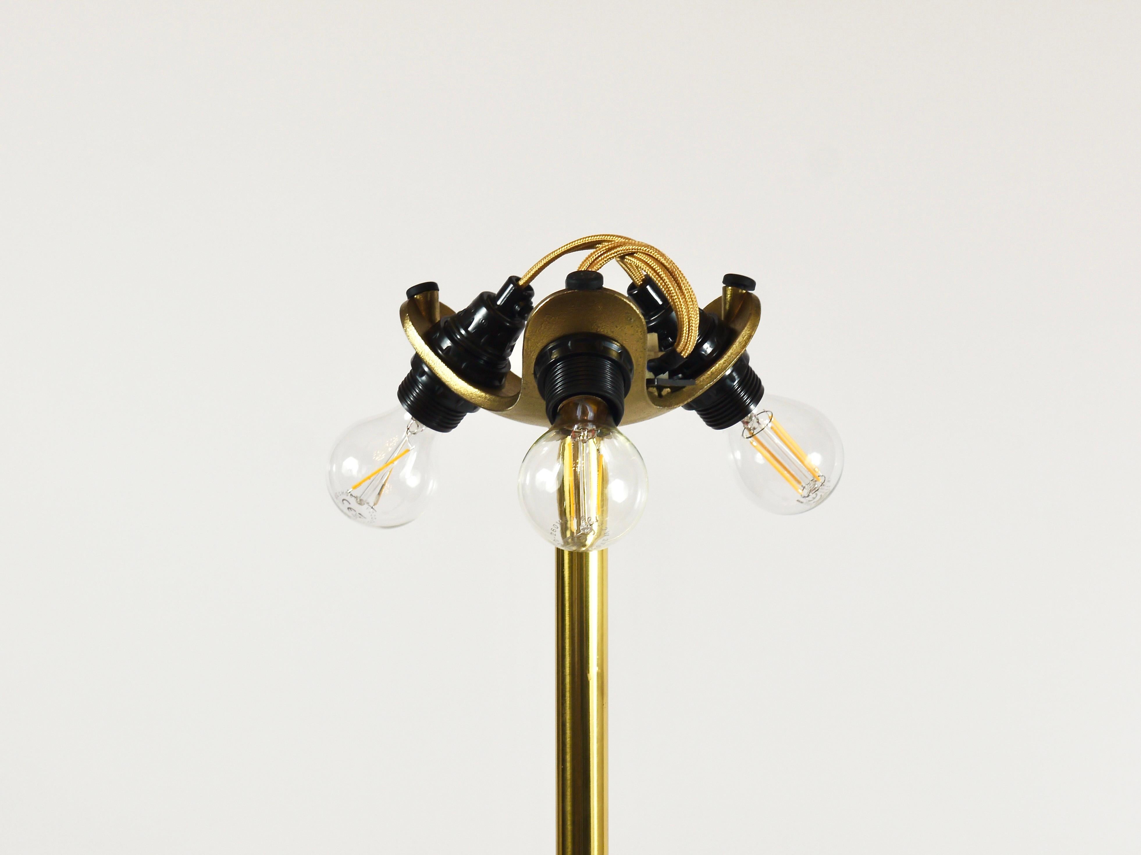 Roberto Pamio Febo Floor Lamp in Marble, Brass & Murano Glass by Leucos Italy For Sale 11