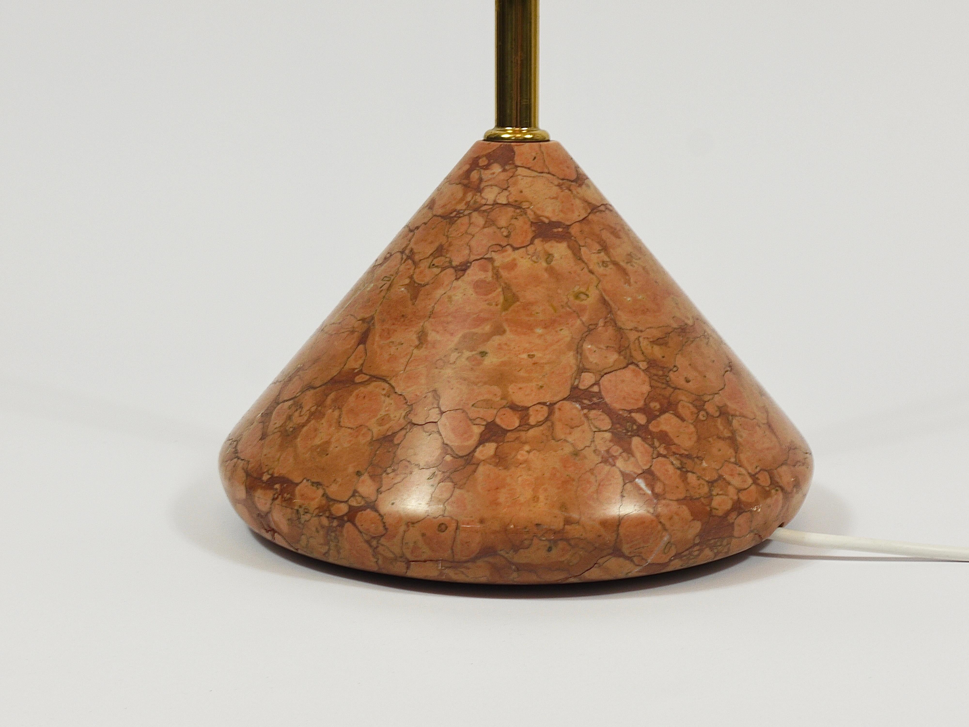Italian Roberto Pamio Febo Floor Lamp in Marble, Brass & Murano Glass by Leucos Italy For Sale