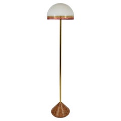 Roberto Pamio Febo Floor Lamp in Marble, Brass & Murano Glass by Leucos Italy