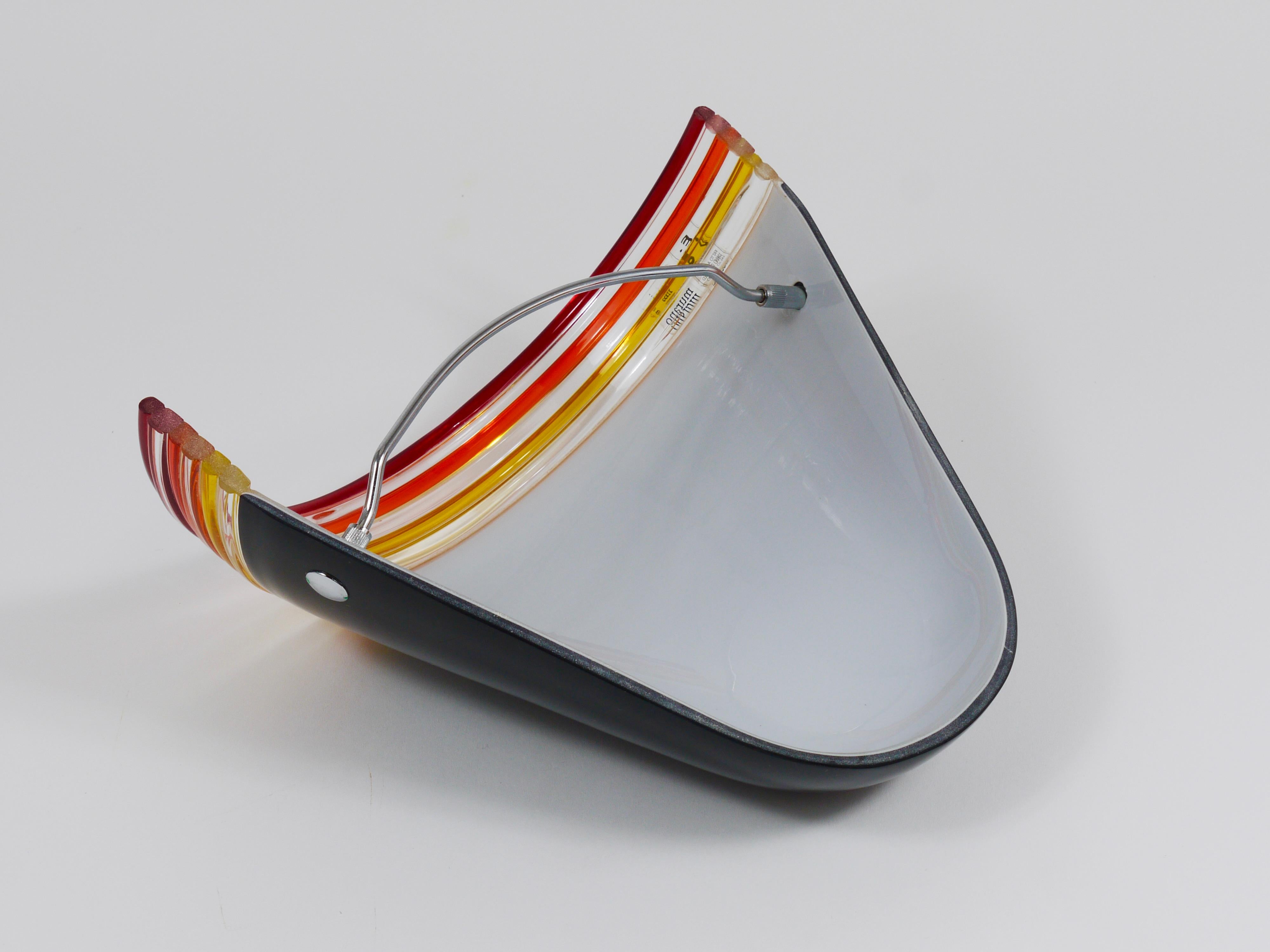 Roberto Pamio Febo Wall Lamp Sconce, Black Murano Glass, Leucos, Italy, 1980s For Sale 13