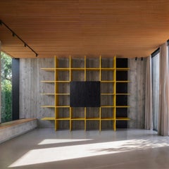 Roberto Pamio & Renato Toso for Stilwood Grid Bookcase in Ash and Black Lacquer