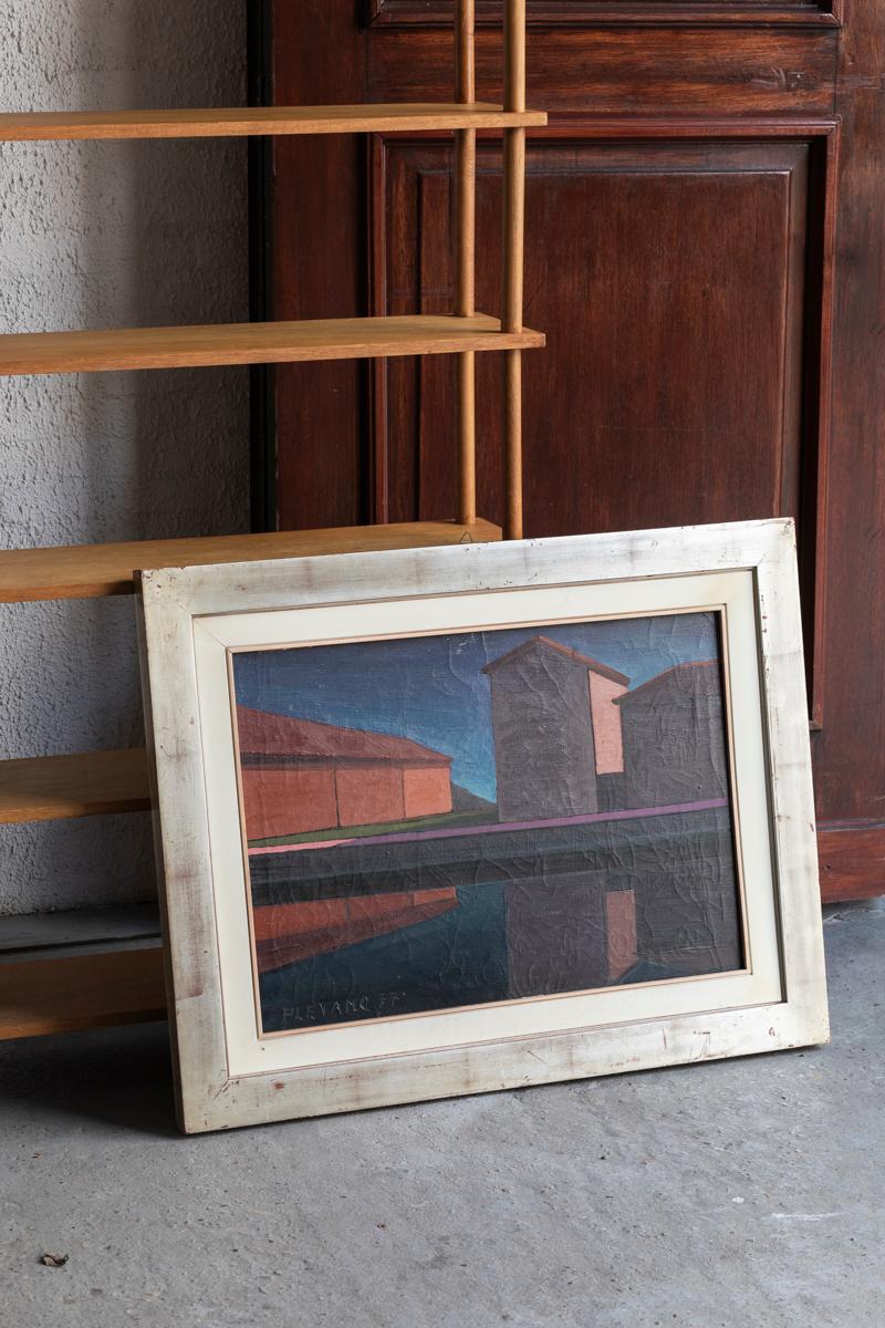 Roberto Plevano Painting ‘Il Naviglio Grande, Corsico’, Italy, 1977 For Sale 4