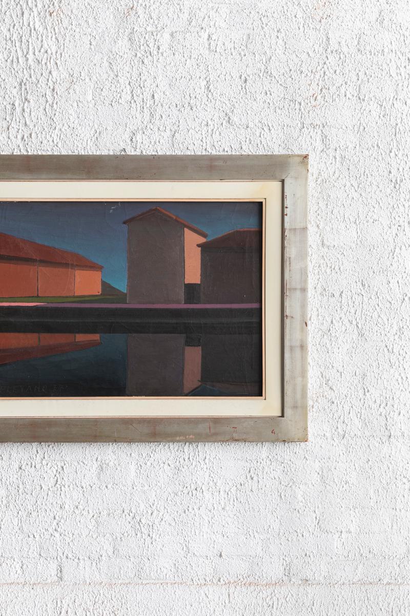 Roberto Plevano Painting ‘Il Naviglio Grande, Corsico’, Italy, 1977 1