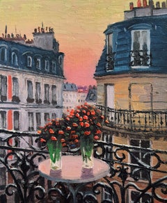 Terrace Parisienne, Painting, Oil on Canvas