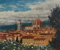 View of Florence, Italy, Painting, Oil on Canvas