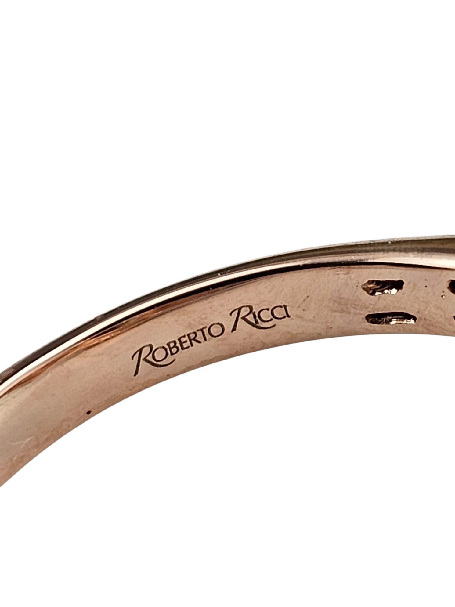 Roberto Ricci 14K Rose Gold Rauchquarz und Diamant Ring Größe 7 #23972 im Angebot 1